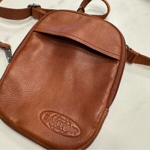 Eastpak Tan Leather Crossbody Bag